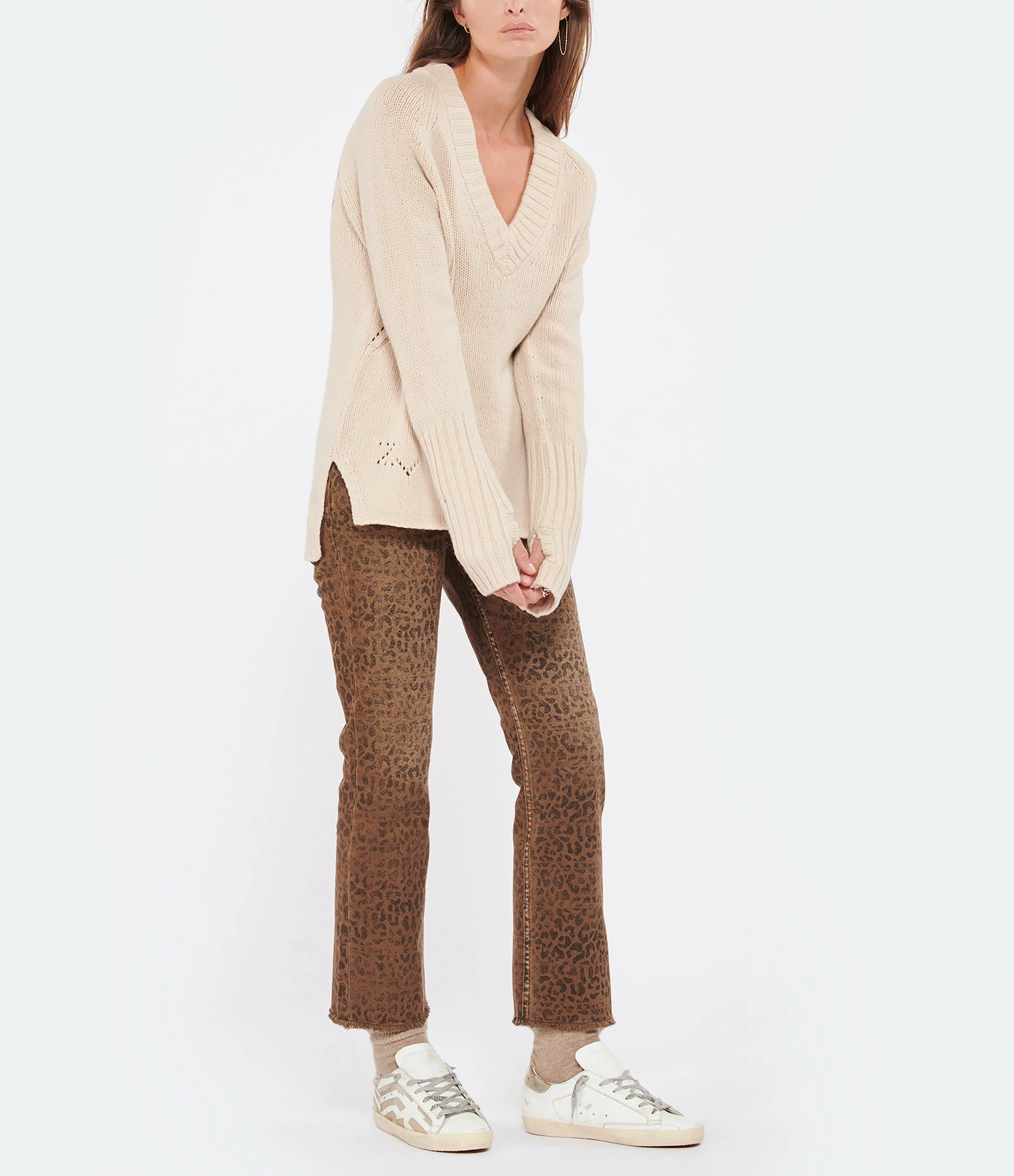 ZADIG & VOLTAIRE Pull Valmy Amour Laine Beige Mastic 6 ZADIG & VOLTAIRE Pull Valmy Amour Laine Beige Mastic – Image 4