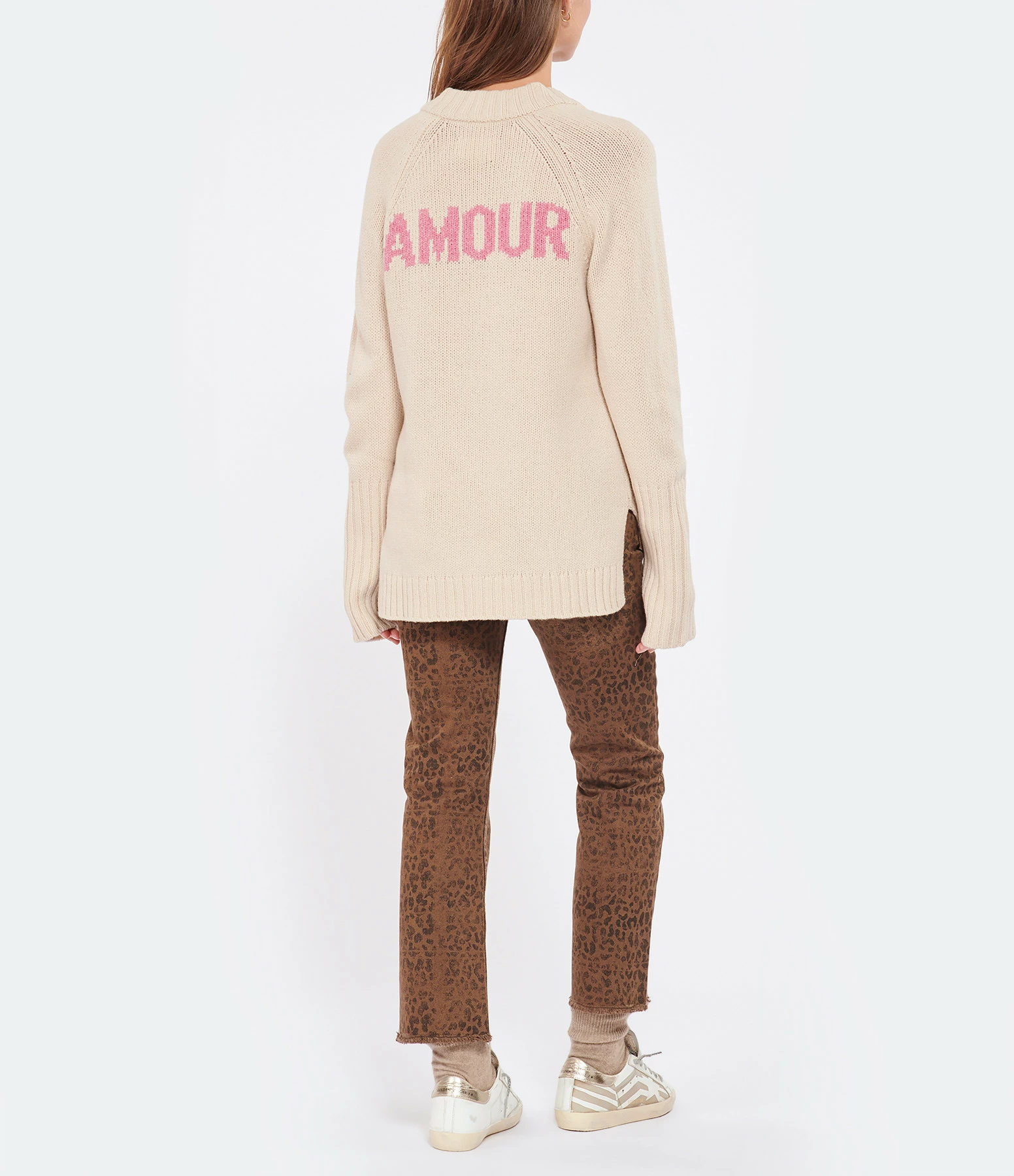ZADIG & VOLTAIRE Pull Valmy Amour Laine Beige Mastic 7 ZADIG & VOLTAIRE Pull Valmy Amour Laine Beige Mastic – Image 5