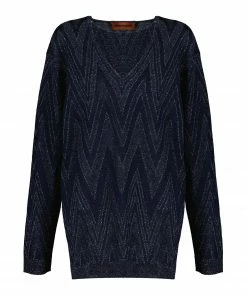 MISSONI Pull Bleu Paillettes