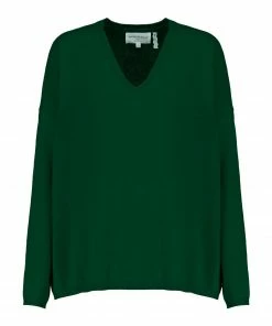 LES TRICOTS DE LÉA Pull Monjakoe Cachemire Vert Basilic