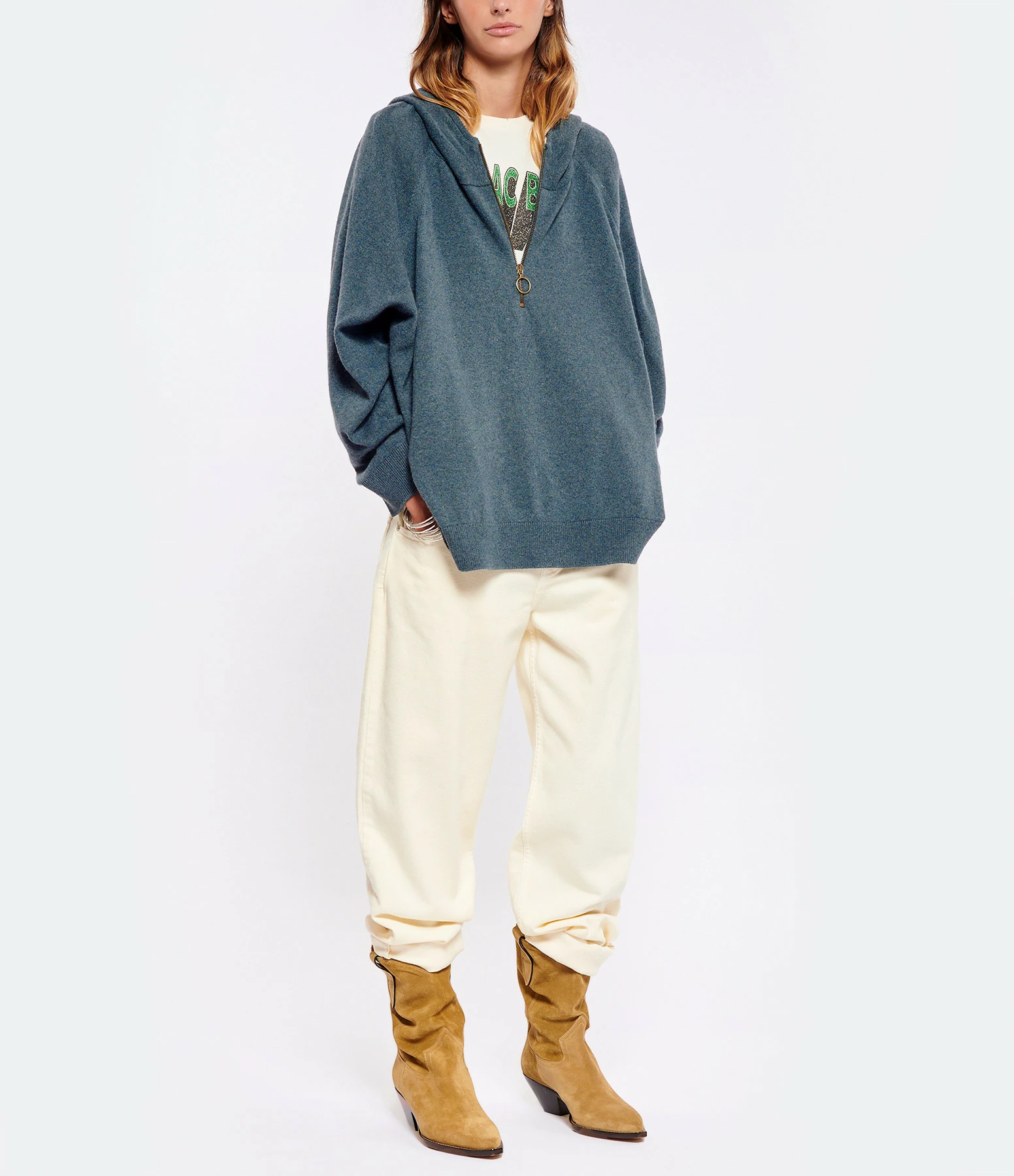 MAEVY MOUVEMENT LIBRE Pull Rivière Cachemire Laine Encre 6 MAEVY MOUVEMENT LIBRE Pull Rivière Cachemire Laine Encre – Image 4