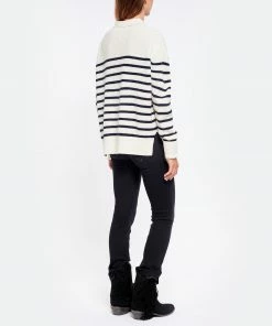 VANESSA BRUNO Pull Marinière Valdi Laine Mérinos Écru -Boutique MAJESTIC FILATURES unnamed file 1106