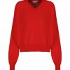 LOULOU STUDIO Pull Col V Cachemire Rouge 2 LOULOU STUDIO Pull Col V Cachemire Rouge -Boutique MAJESTIC FILATURES unnamed file 1123