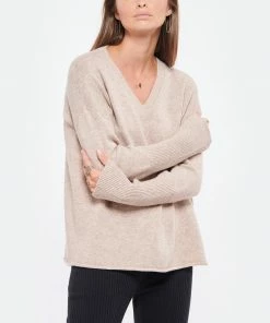 MAJESTIC FILATURES Pull Col V Laine Cachemire Ficelle -Boutique MAJESTIC FILATURES unnamed file 1150