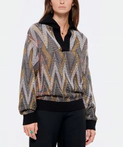 MISSONI Pull Grand Col Multicolore -Boutique MAJESTIC FILATURES unnamed file 1165