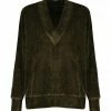 MAJESTIC FILATURES Pull Col V Coton Olive