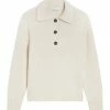 CLOSED Pull Col Boutonné Laine Alpaga Beige -Boutique MAJESTIC FILATURES unnamed file 1190
