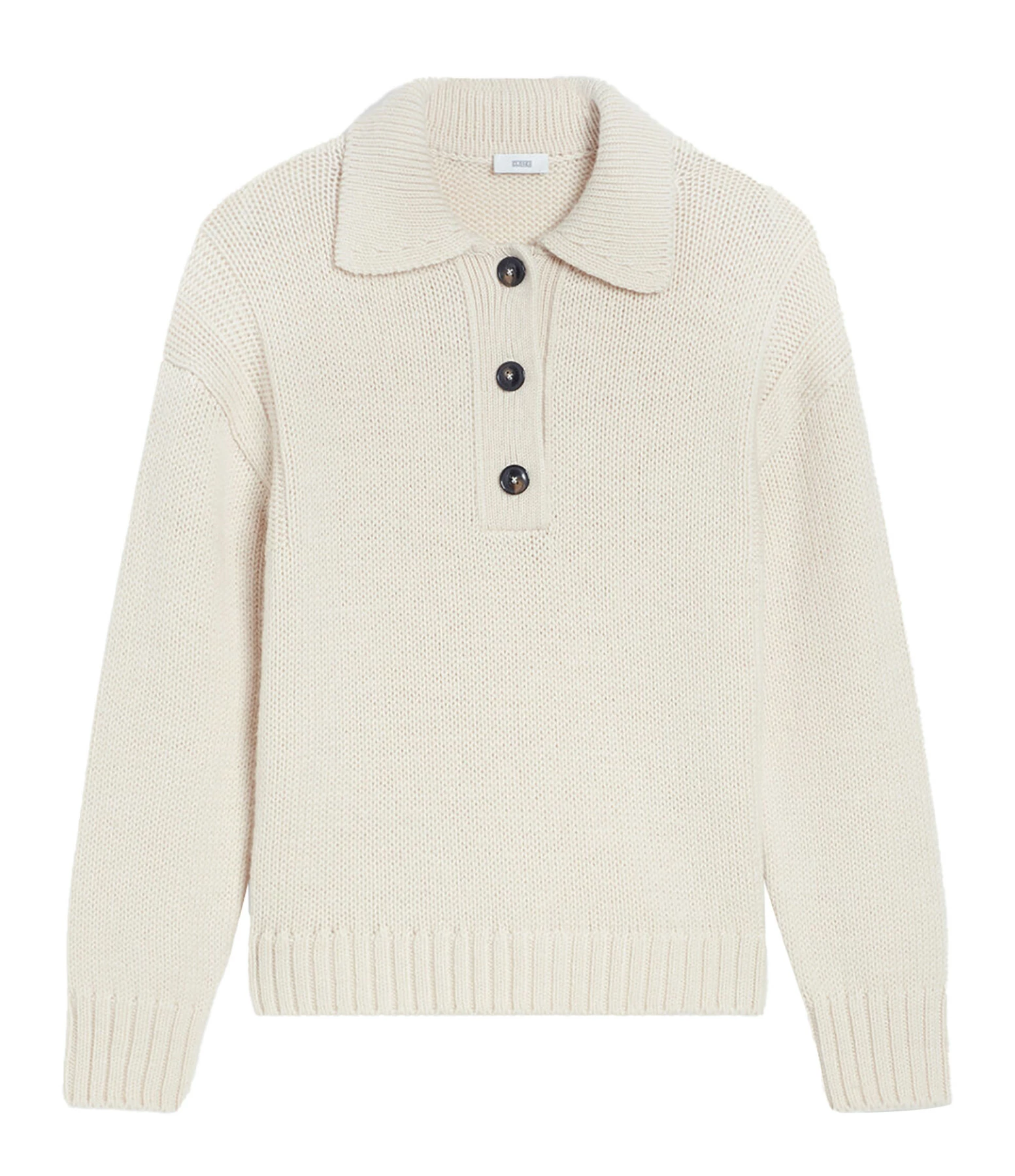 CLOSED Pull Col Boutonné Laine Alpaga Beige 3 CLOSED Pull Col Boutonné Laine Alpaga Beige