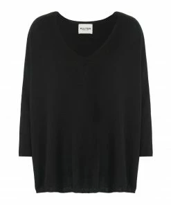 KUJTEN Pull Minie Col V Cachemire Noir