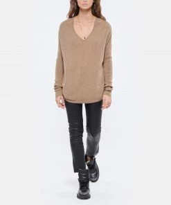 KUJTEN Pull Misha Col V Oversize Cachemire Camel -Boutique MAJESTIC FILATURES unnamed file 1259