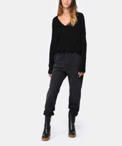 KUJTEN Pull Misha Col V Oversize Cachemire Noir -Boutique MAJESTIC FILATURES unnamed file 1281