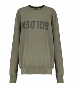 GOLDEN GOOSE Sweatshirt Golden Homme Coton Olive