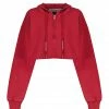 GOLDEN GOOSE Crop Sweatshirt Hoodie Court Journey Coton Rouge -Boutique MAJESTIC FILATURES unnamed file 1302