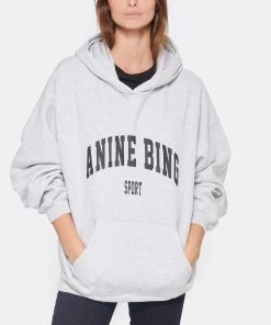 ANINE BING Sweatshirt Hoodie Harvey Coton Organique Gris 9 ANINE BING Sweatshirt Hoodie Harvey Coton Organique Gris -Boutique MAJESTIC FILATURES unnamed file 1306