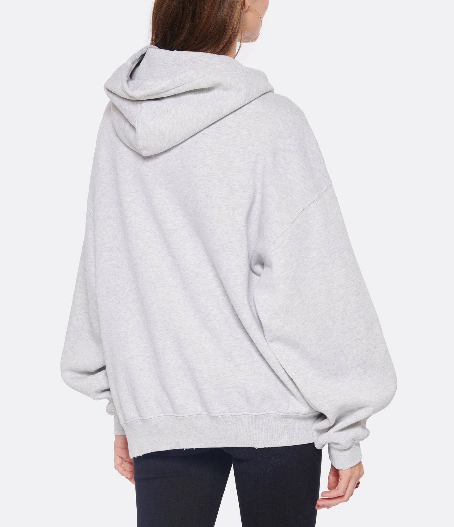 ANINE BING Sweatshirt Hoodie Harvey Coton Organique Gris 6 ANINE BING Sweatshirt Hoodie Harvey Coton Organique Gris – Image 4