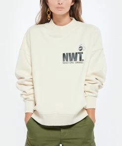 NEWTONE Sweatshirt Glover Brand Coton Naturel -Boutique MAJESTIC FILATURES unnamed file 1323
