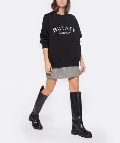 ROTATE Sweatshirt Classic Logo Coton Noir, Capsule Sunday -Boutique MAJESTIC FILATURES unnamed file 1347