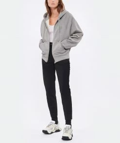 AMI PARIS Sweatshirt Hoodie Zippé Unisexe Ami De Cœur Coton Gris Chiné -Boutique MAJESTIC FILATURES unnamed file 1351