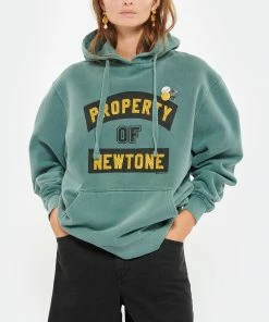 NEWTONE Sweatshirt Hoodie Jagger Property Glitter Coton Vert Forest -Boutique MAJESTIC FILATURES unnamed file 1360