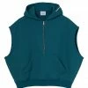 HALFBOY Sweatshirt Sans Manches Hoodie Coton Bleu Canard -Boutique MAJESTIC FILATURES unnamed file 1375