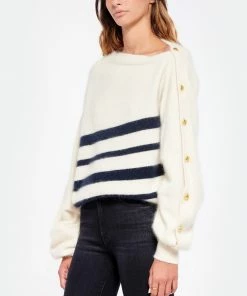MES DEMOISELLES Pull Rayures Laine Jan Marine Blanc -Boutique MAJESTIC FILATURES unnamed file 140