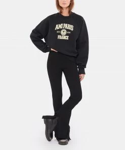 AMI PARIS Sweatshirt Unisexe Coton Biologique Noir -Boutique MAJESTIC FILATURES unnamed file 1402