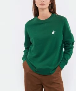 GOLDEN GOOSE Sweatshirt Athena Star Vert -Boutique MAJESTIC FILATURES unnamed file 1411