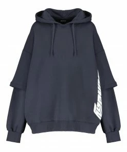 ROTATE Sweatshirt Hoodie Logo Coton Bleu, Capsule Sunday