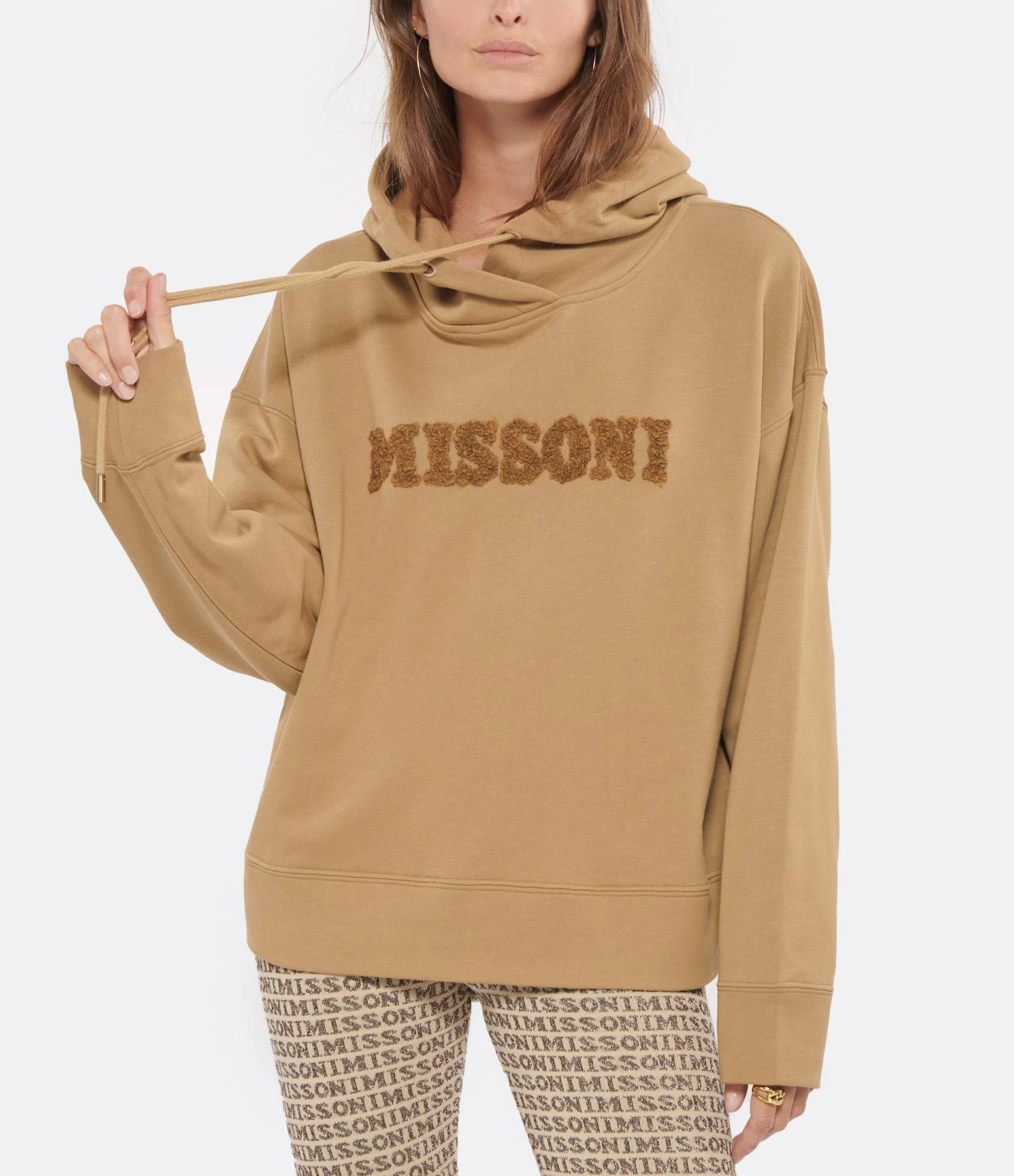 MISSONI Sweatshirt Logo Coton Marron 5 MISSONI Sweatshirt Logo Coton Marron – Image 3