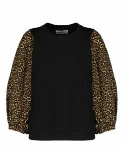 ESSENTIEL ANTWERP Sweat Crema Coton Noir