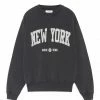 ANINE BING Sweatshirt Ramona NY Coton Organique Noir Délavé -Boutique MAJESTIC FILATURES unnamed file 1445