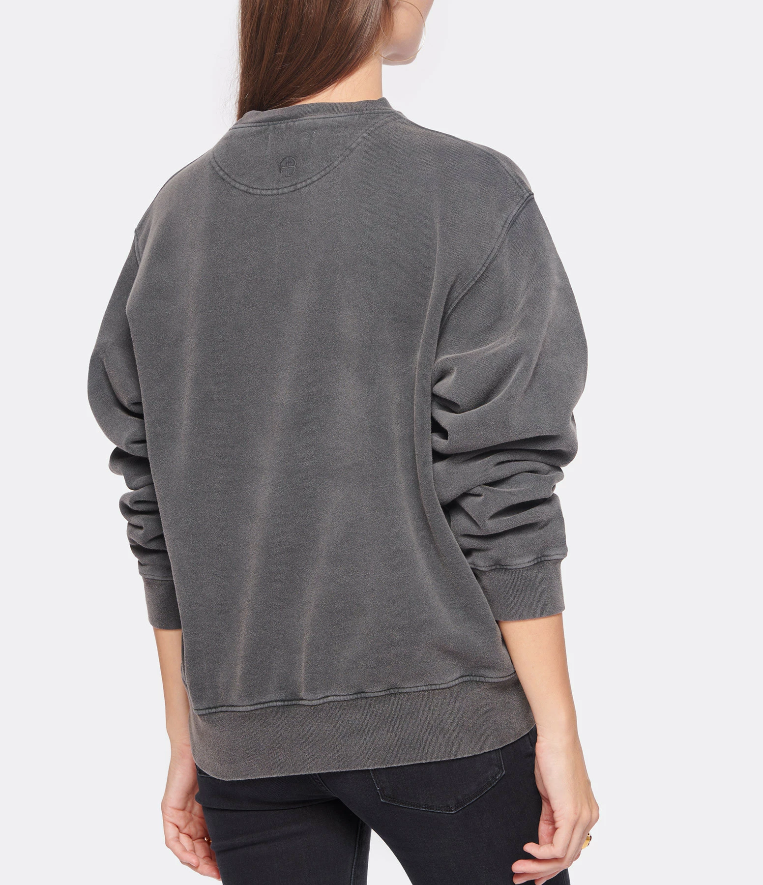 ANINE BING Sweatshirt Ramona NY Coton Organique Noir Délavé 5 ANINE BING Sweatshirt Ramona NY Coton Organique Noir Délavé – Image 3