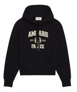 AMI PARIS Sweatshirt Unisexe Coton Biologique Noir