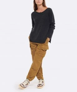 MAJESTIC FILATURES Pull Col Bateau Laine Cachemire Anthracite Chiné -Boutique MAJESTIC FILATURES unnamed file 146