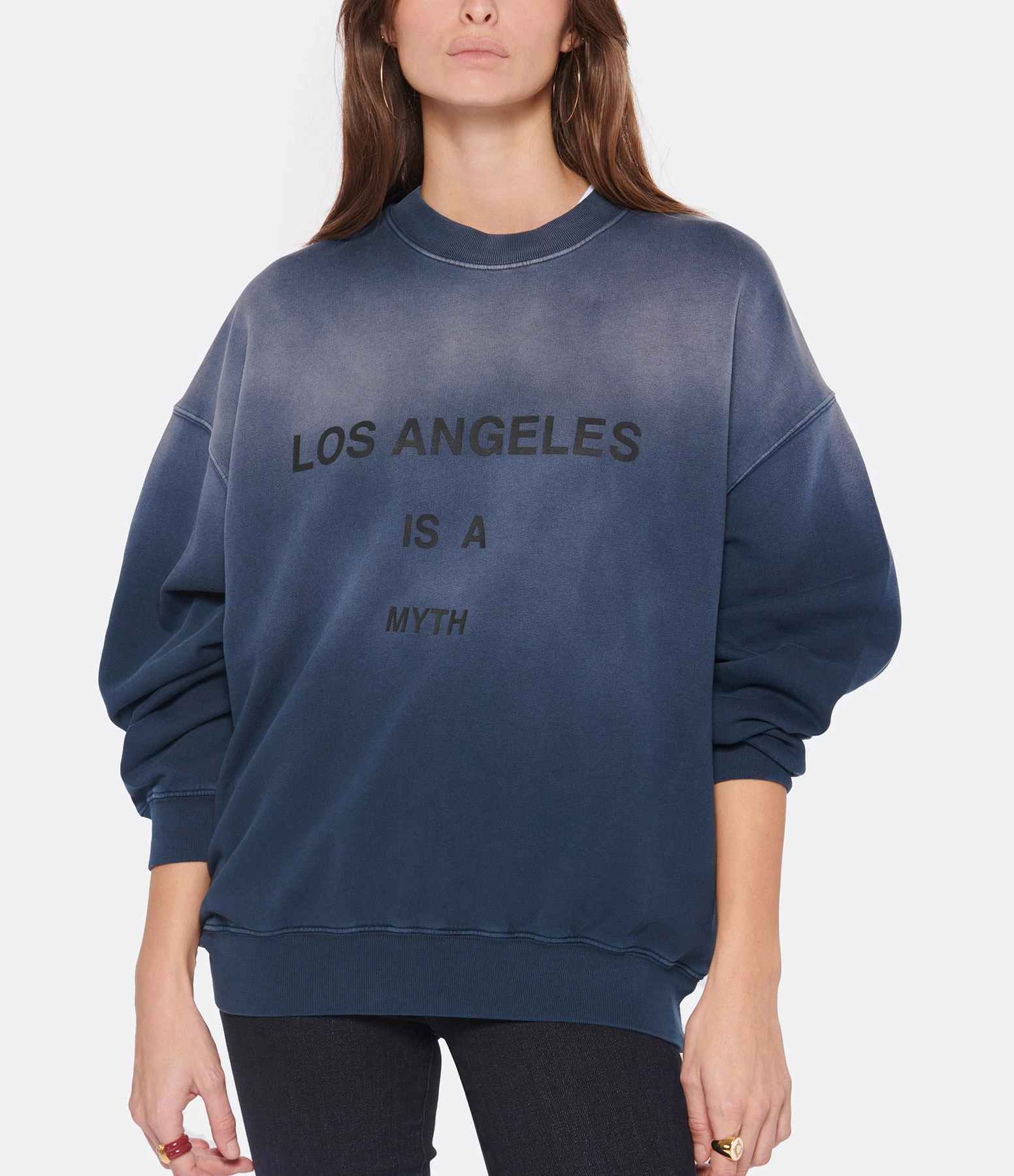 ANINE BING Sweatshirt Jaci Coton Organique Navy 4 ANINE BING Sweatshirt Jaci Coton Organique Navy – Image 2