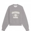 AMI PARIS Sweatshirt Unisexe Coton Biologique Gris Chiné