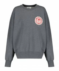 AMI PARIS Sweatshirt Unisexe Coton Recyclé Gris Chiné