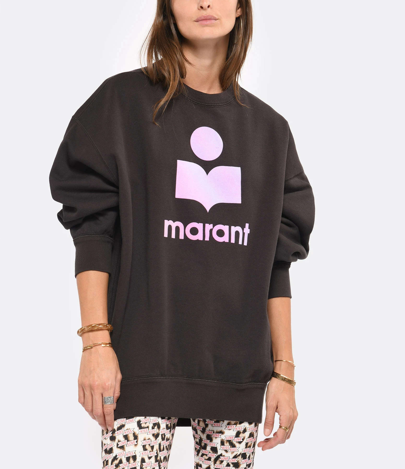 ISABEL MARANT ÉTOILE Sweatshirt Mindy Coton Noir Délavé 5 ISABEL MARANT ÉTOILE Sweatshirt Mindy Coton Noir Délavé – Image 3