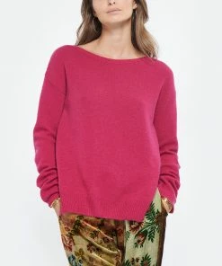 MAJESTIC FILATURES Pull Col Bateau Laine Cachemire Grenat -Boutique MAJESTIC FILATURES unnamed file 150