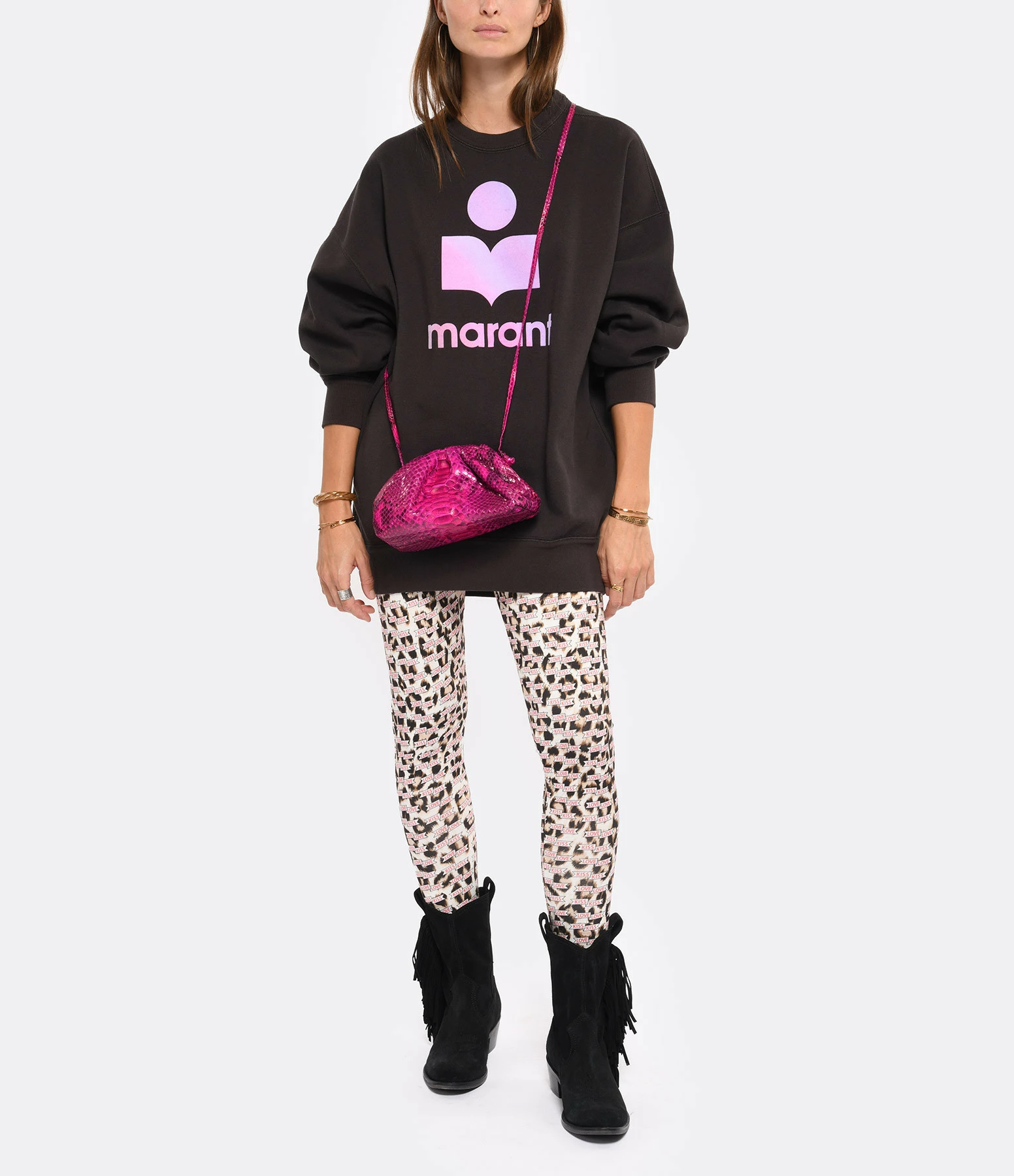 ISABEL MARANT ÉTOILE Sweatshirt Mindy Coton Noir Délavé 8 ISABEL MARANT ÉTOILE Sweatshirt Mindy Coton Noir Délavé – Image 6