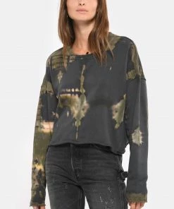 CHARLIE JOE Sweatshirt Zion Coton Tie & Dye Vert -Boutique MAJESTIC FILATURES unnamed file 1505