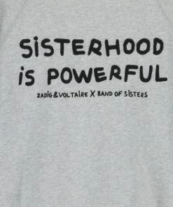 Sweatshirt Upper Coton Gris Chiné, Collaboration Zadig & Voltaire X Band Of Sisters -Boutique MAJESTIC FILATURES unnamed file 1511