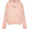 ZADIG & VOLTAIRE Sweatshirt Hoodie Georgy Heart Coton Rose Blush -Boutique MAJESTIC FILATURES unnamed file 1517