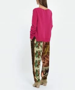 MAJESTIC FILATURES Pull Col Bateau Laine Cachemire Grenat -Boutique MAJESTIC FILATURES unnamed file 152