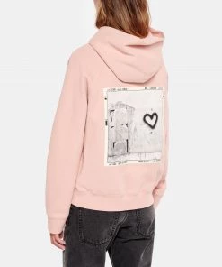 ZADIG & VOLTAIRE Sweatshirt Hoodie Georgy Heart Coton Rose Blush -Boutique MAJESTIC FILATURES unnamed file 1521
