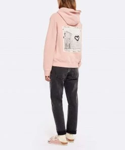 ZADIG & VOLTAIRE Sweatshirt Hoodie Georgy Heart Coton Rose Blush -Boutique MAJESTIC FILATURES unnamed file 1523