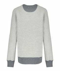 GOLDEN GOOSE Sweatshirt Homme Drapeau Coton Gris -Boutique MAJESTIC FILATURES unnamed file 1538
