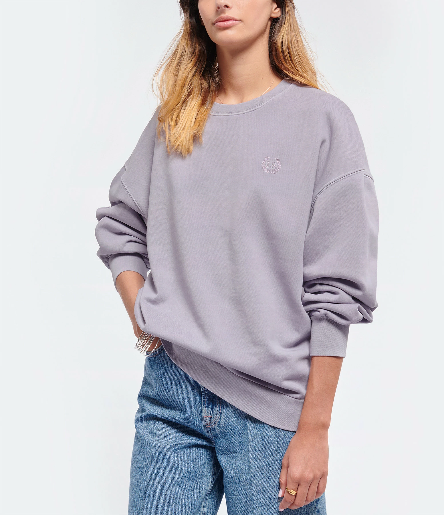 LOVE STORIES Sweatshirt Skye Coton Organique Lilas 5 LOVE STORIES Sweatshirt Skye Coton Organique Lilas – Image 3