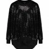 JEANNE VOULAND Sweatshirt Loose Giano Sequins Noir -Boutique MAJESTIC FILATURES unnamed file 1556