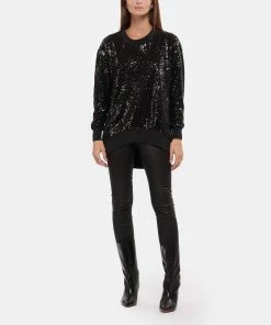 JEANNE VOULAND Sweatshirt Loose Giano Sequins Noir -Boutique MAJESTIC FILATURES unnamed file 1559